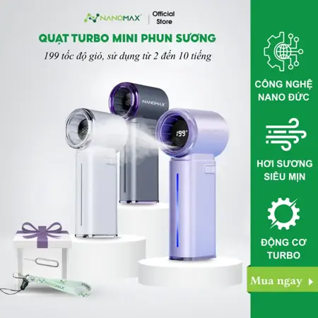 Quạt Mini VEECO dùng pin sạc 6987482598048