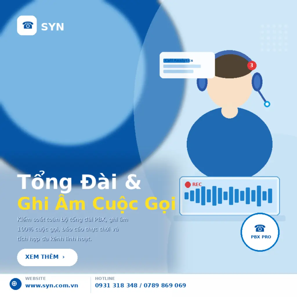 Phần mềm tổng đài, ghi âm cuộc gọi