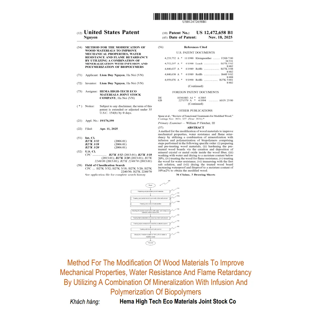 Method For The Modification Of Wood Materials To Improve Mechanical Properties, Water Resistance And Flame Retardancy By Utilizing A Combination Of Mineralization With Infusion And Polymerization Of Biopolymers