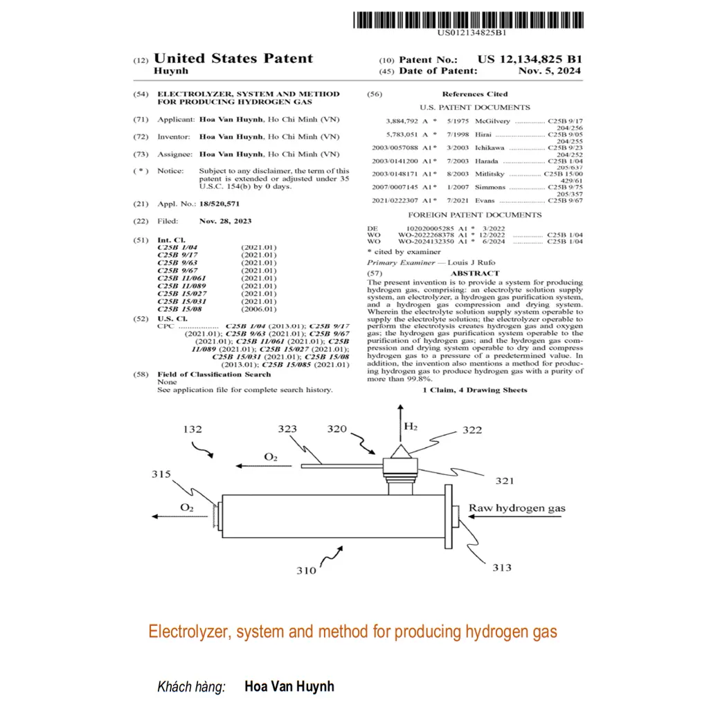 Electrolyzer, system and method for producing hydrogen gas