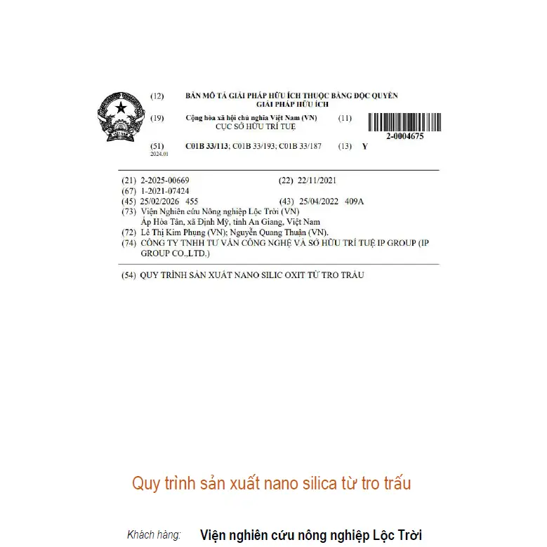 Quy trình sản xuất nano silica từ tro trấu