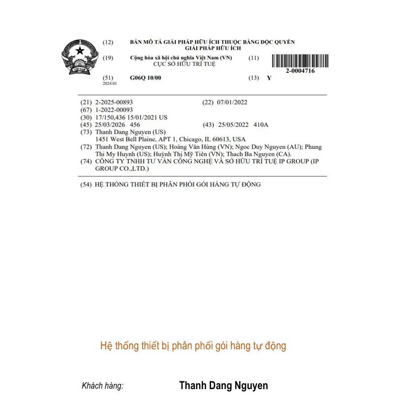 Hệ thống thiết bị phân phối gói hàng tự động