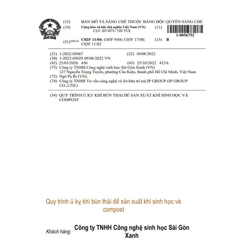 Quy trình ủ kỵ khí bùn thải để sản xuất khí sinh học và compost