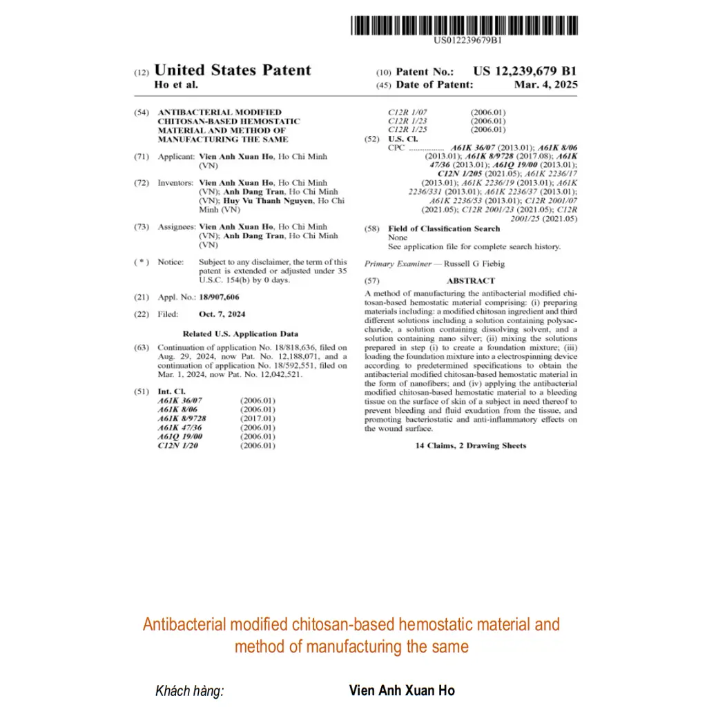 Antibacterial modified chitosan-based hemostatic material and method of manufacturing the same