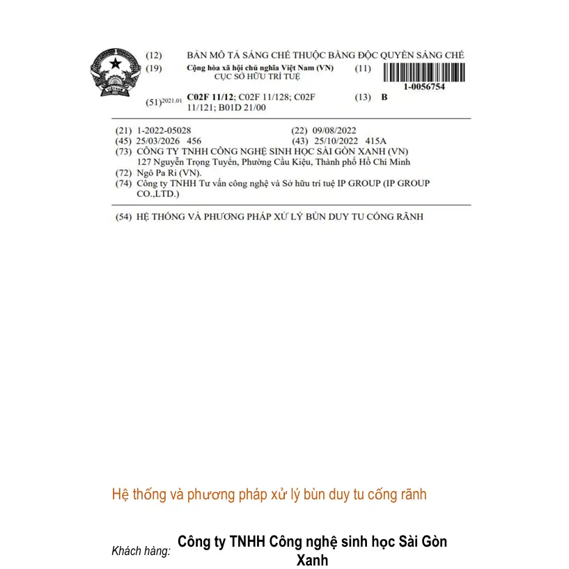 Hệ thống và phương pháp xử lý bùn duy tu cống rãnh