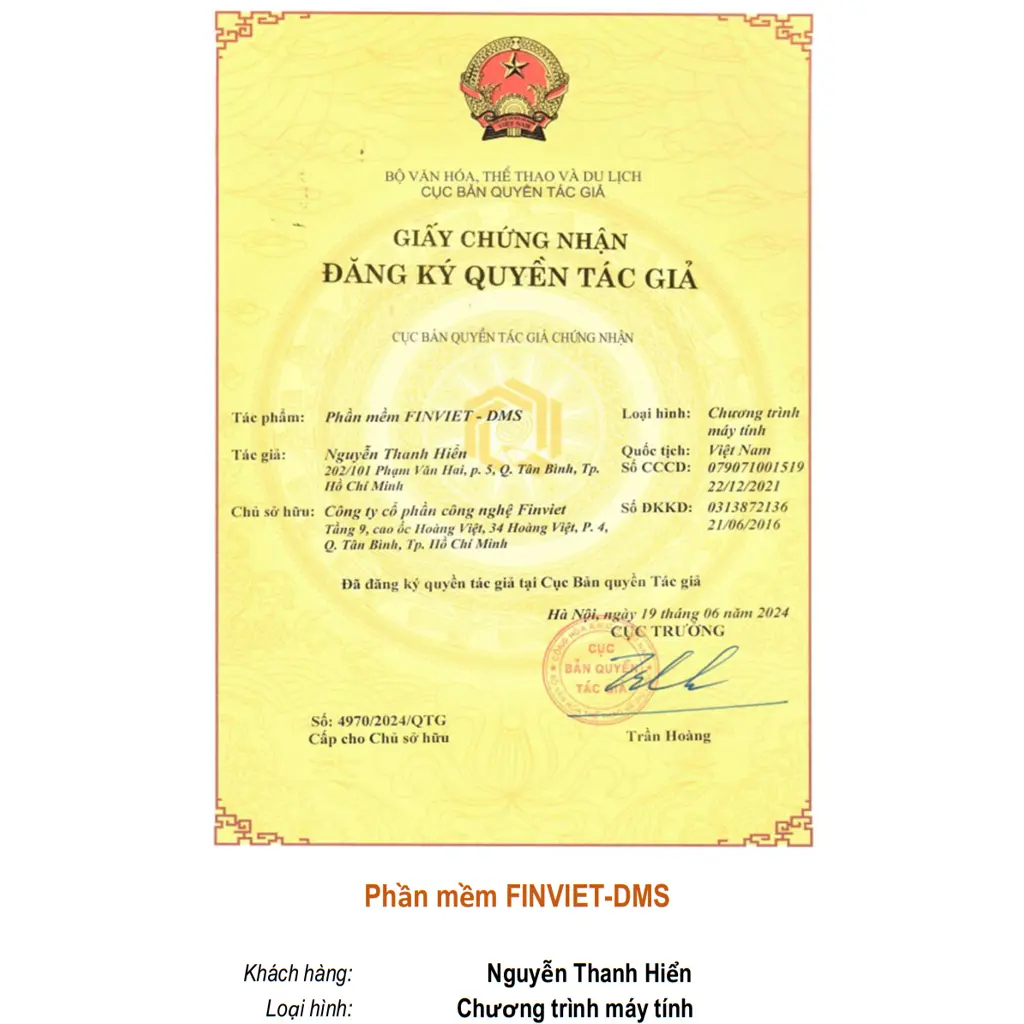 Phần mềm FINVIET-DMS
