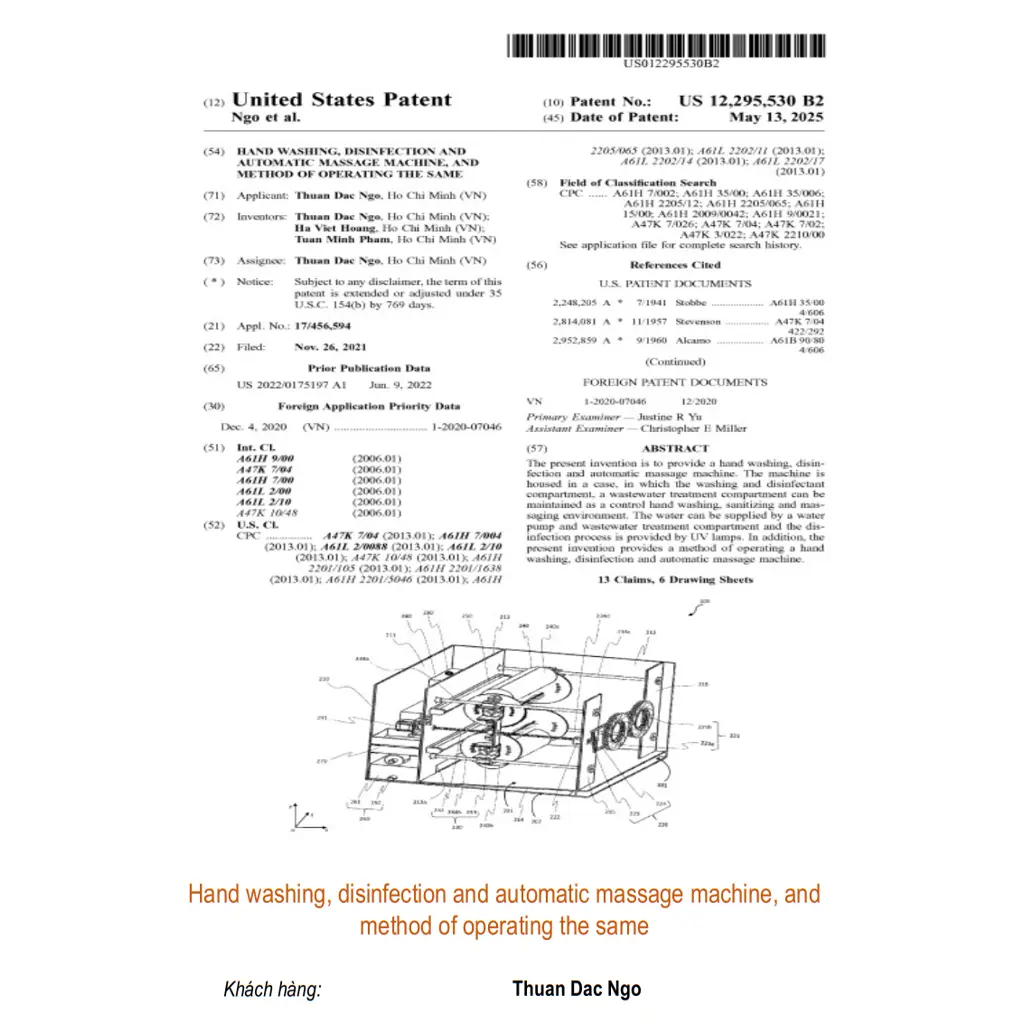 Hand washing, disinfection and automatic massage machine, and method of operating the same